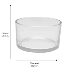 50cl Clear Glass 3-Wick Bowl - Craftovator