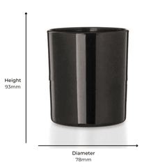 Karen / Lotti / Lucy 30cl Gloss Black Container - Craftovator